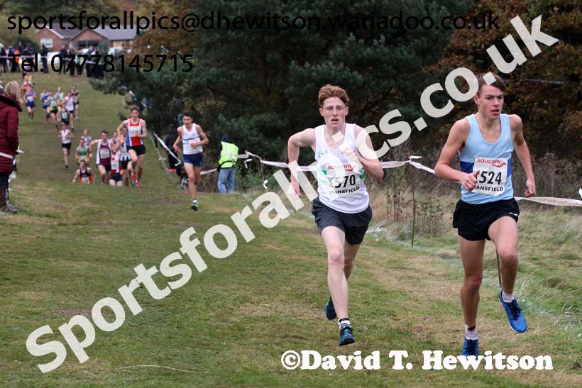 Mens under-17s, 2016 National Cross Country Relays, Berry Hill Park, Mansfield. Photo: David T. Hewitson/Sports for All Pics